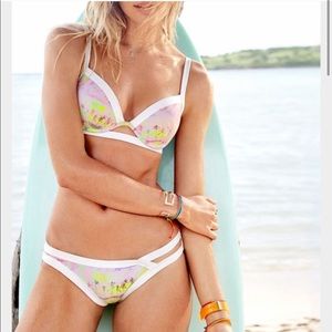 Victoria Secret 36DD Neon palm tree Bikini set LRG